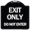 Signmission Exit Only Do Not Enter Heavy-Gauge Aluminum Architectural Sign, 18" H, BW-1818-24554 A-DES-BW-1818-24554 - alternate 1